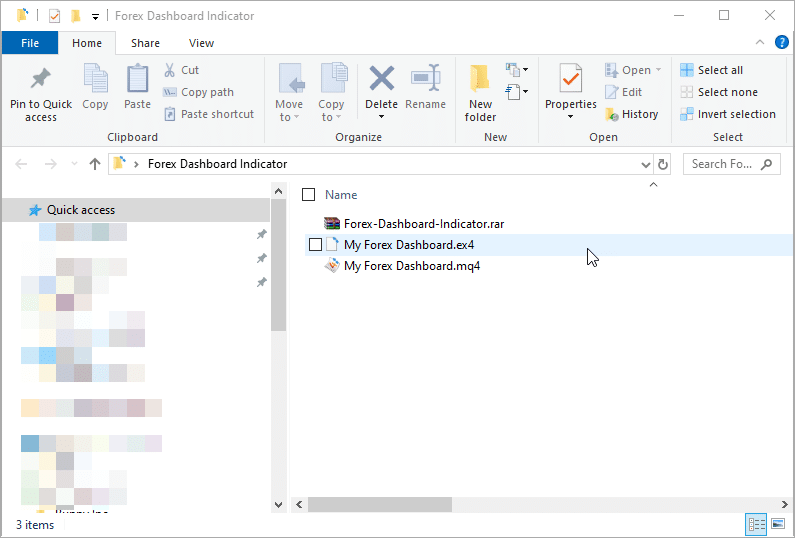 extract the indicator file