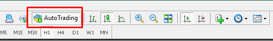 enable AutoTrading tab