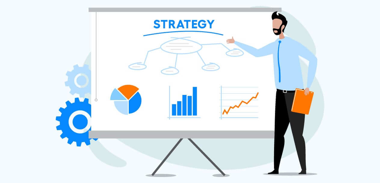 A business professional presenting a strategy on a whiteboard with charts, illustrating Forex 101: how to make a forex trading plan