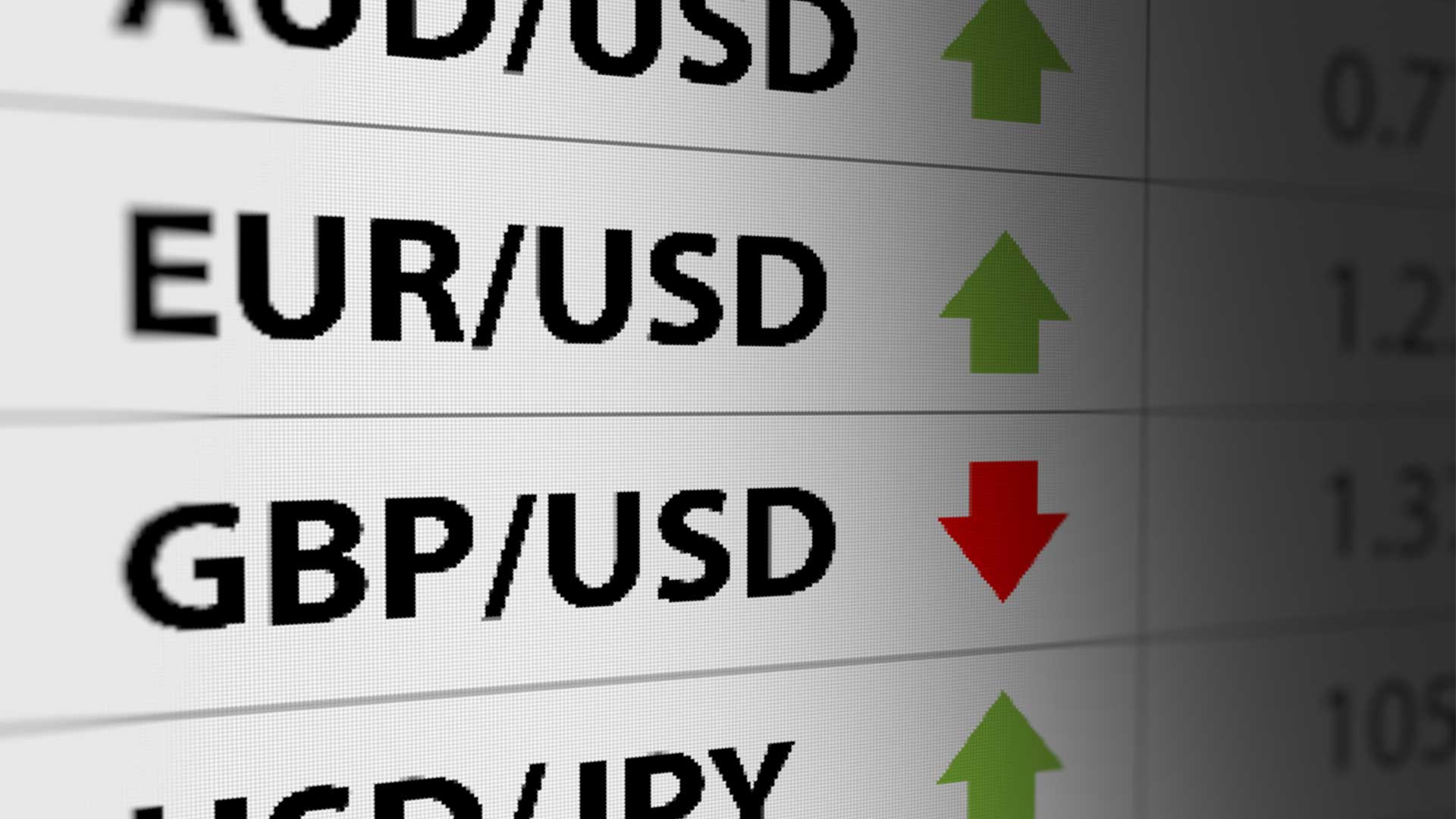 Pairs Trading: How to Use it For Hedging, illustrated by EUR/USD with a green up arrow and GBP/USD with a red down arrow.
