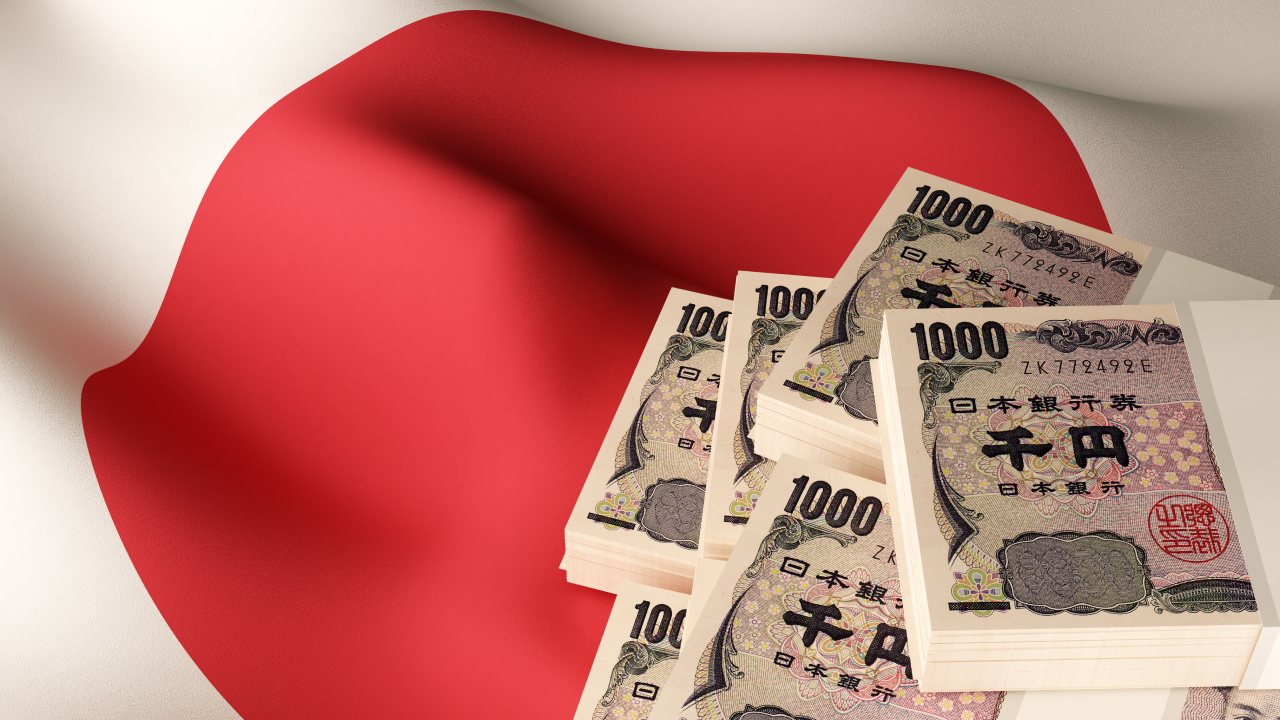 The Impact of BOJ on the Forex Market, illustrated by stacks of Japanese yen banknotes placed over the Japanese flag.