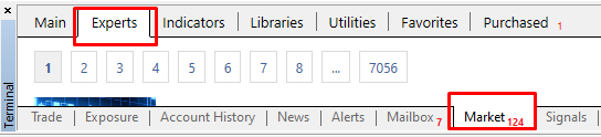 download EAs from Market tab