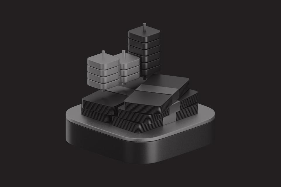 3D illustration of stacked trading blocks, illustrating key steps to make your first trade in forex