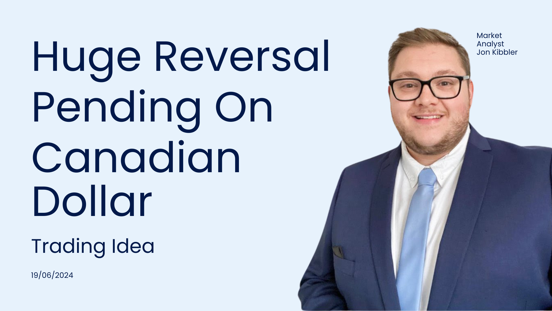 A financial graphic titled "How CoT Reports Could Predict a CAD Rally" depicting a significant market reversal with the text "Huge Reversal Pending On Canadian Dollar." The image highlights a trading idea focused on the potential rally of the Canadian Dollar, emphasizing the importance of Commitment of Traders (CoT) reports in forecasting market movements.