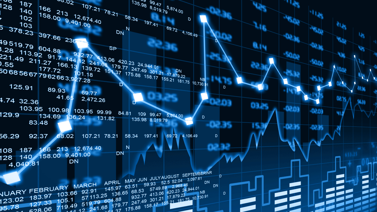 Understanding the Japanese Stock Market: Insights for Vietnamese Investors, illustrated by an abstract representation of the Japanese stock market with data charts, candlestick patterns, and trading volume bars in a blue digital interface.
